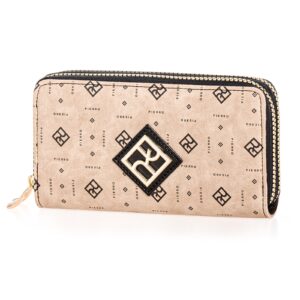 Γυναικείο Πορτοφόλι Pierro Accessories Aria Double Monogram σε Χρώμα Πούρου 00025PM04
