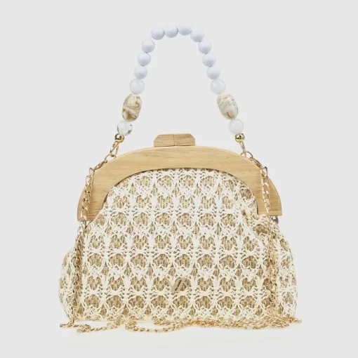 Γυναικείο Τσαντάκι Αμπιγιέ Verde 01-0002047 Εκρού