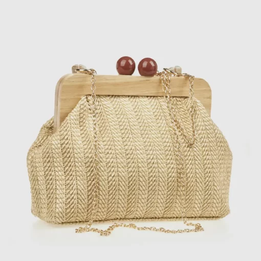 Γυναικείο Τσαντάκι Αμπιγιέ Verde 01-0002051 Εκρού