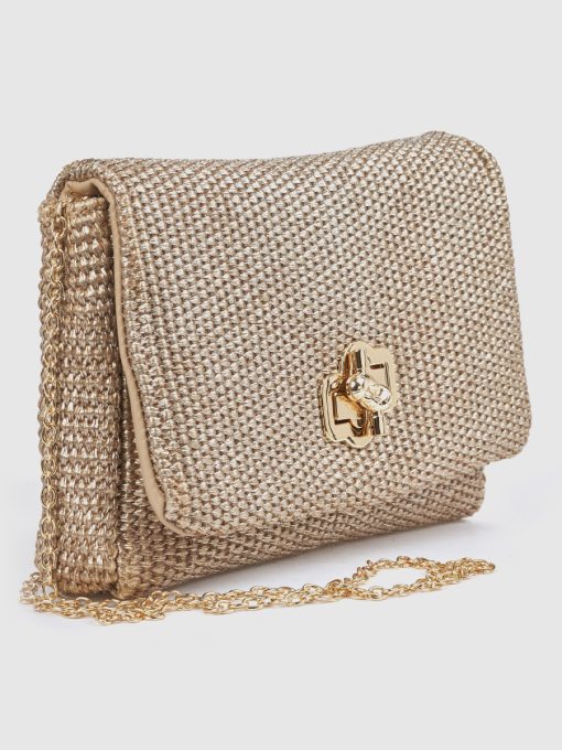 Γυναικείο Τσαντάκι Αμπιγιέ Verde 01-0002093 Χρυσό