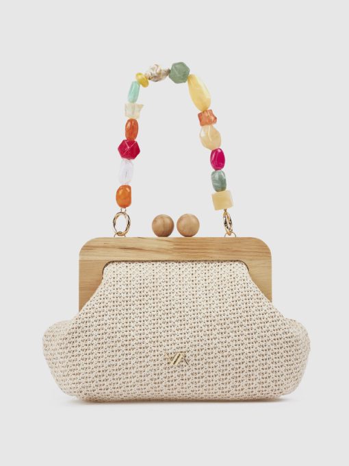 Γυναικείο Τσαντάκι Αμπιγιέ Verde 01-0002138 Εκρού