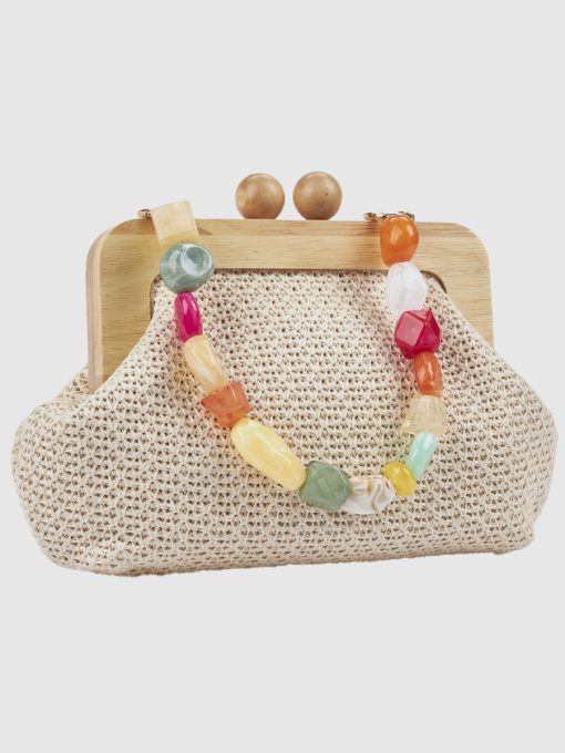 Γυναικείο Τσαντάκι Αμπιγιέ Verde 01-0002138 Εκρού