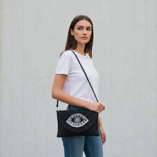 Γυναικείο Αμπιγιέ Τσαντάκι Verde 01-1794 Μαύρο