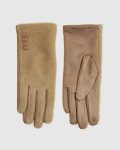 Γυναικεία Γάντια Verde 02-0000796 Μπεζ με διακοσμητικά κουμπιά