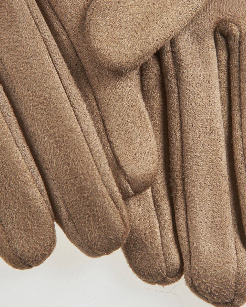 Γυναικεία Γάντια Verde 02-0000800 Μπεζ με λειτουργία touchscreen