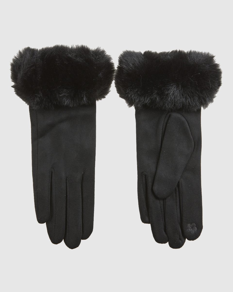 Γυναικεία Γάντια Verde 02-0000800 Μαύρο με λειτουργία touchscreen