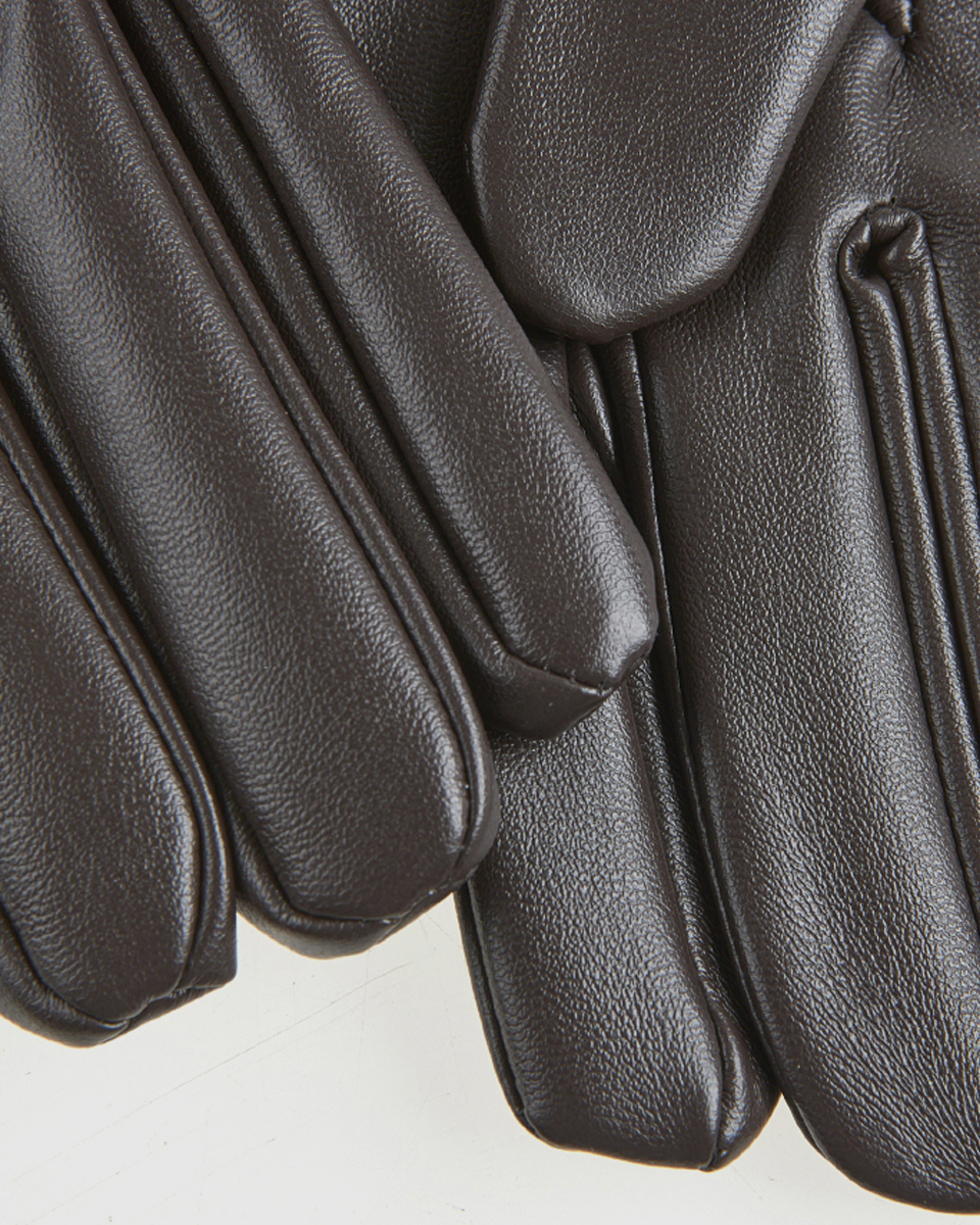 Γυναικεία Γάντια Verde 02-0000818 Καφέ με γουνάκι