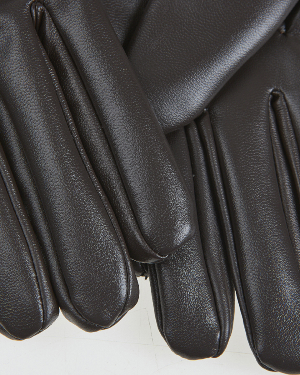 Γυναικεία Γάντια Verde 02-0000819 Καφέ με γουνάκι