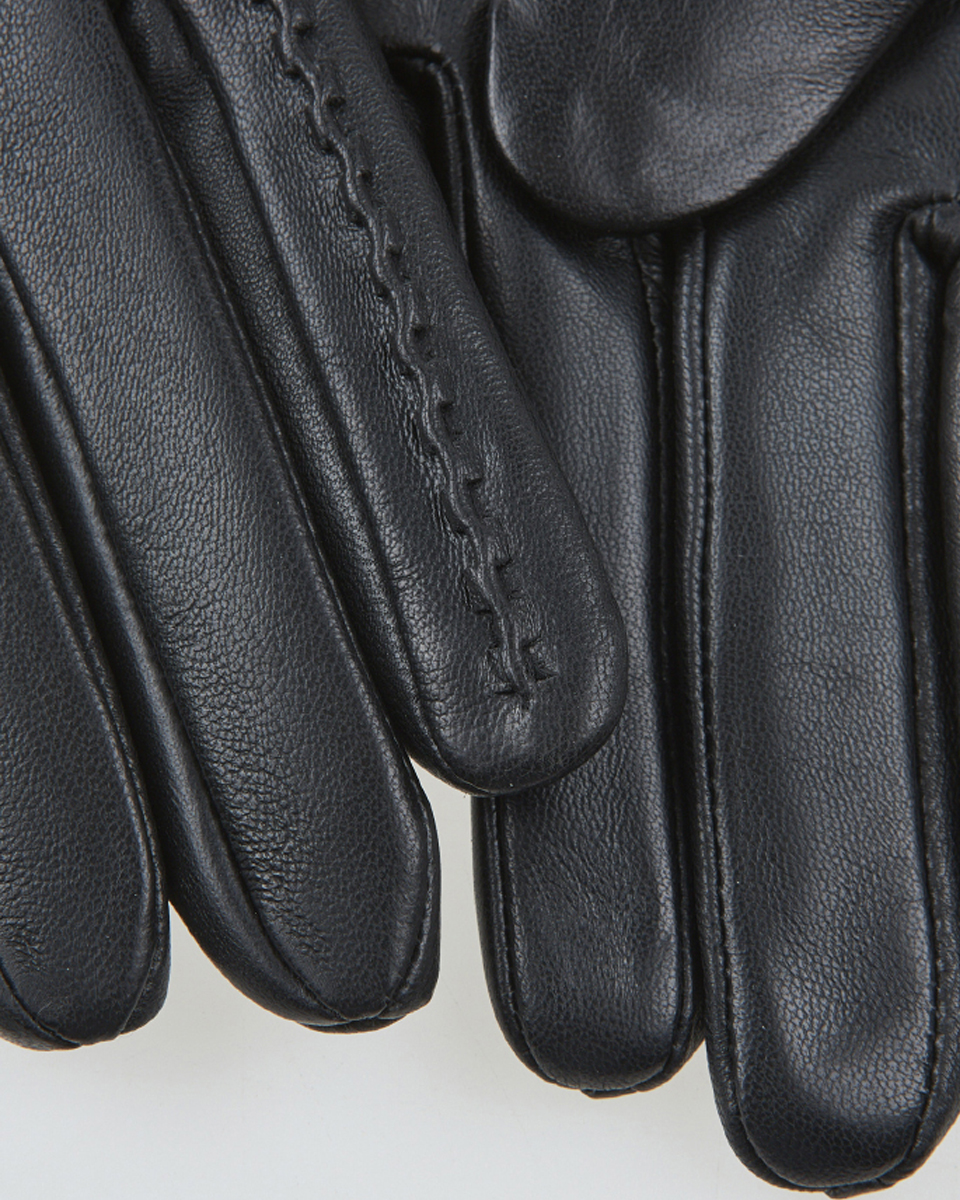 Γυναικεία Δερμάτινα Γάντια Verde 02-0000824 Μαύρο