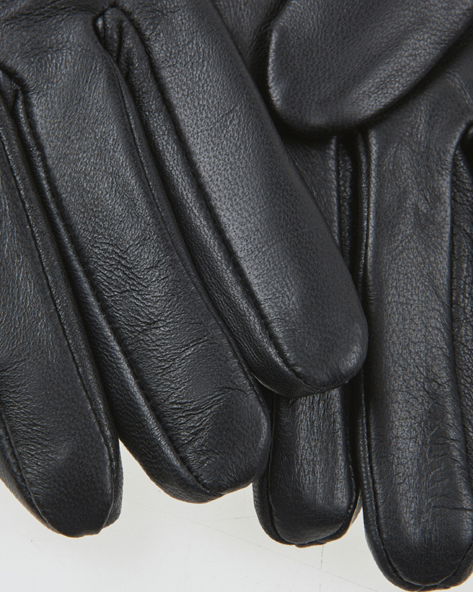 Γυναικεία Δερμάτινα Γάντια Verde 02-0000825 Μαύρο