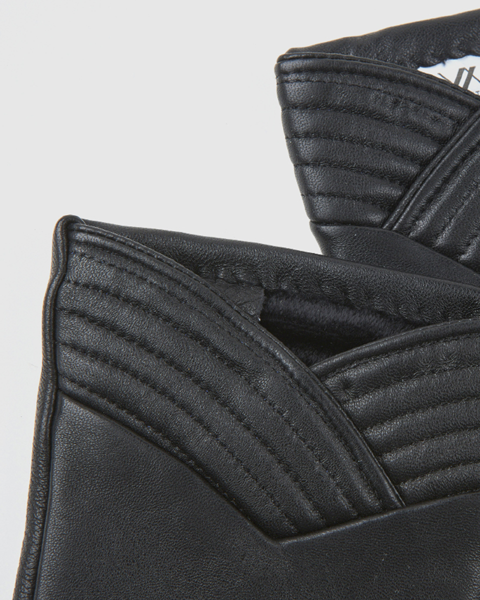 Γυναικεία Δερμάτινα Γάντια Verde 02-0000826 Μαύρο