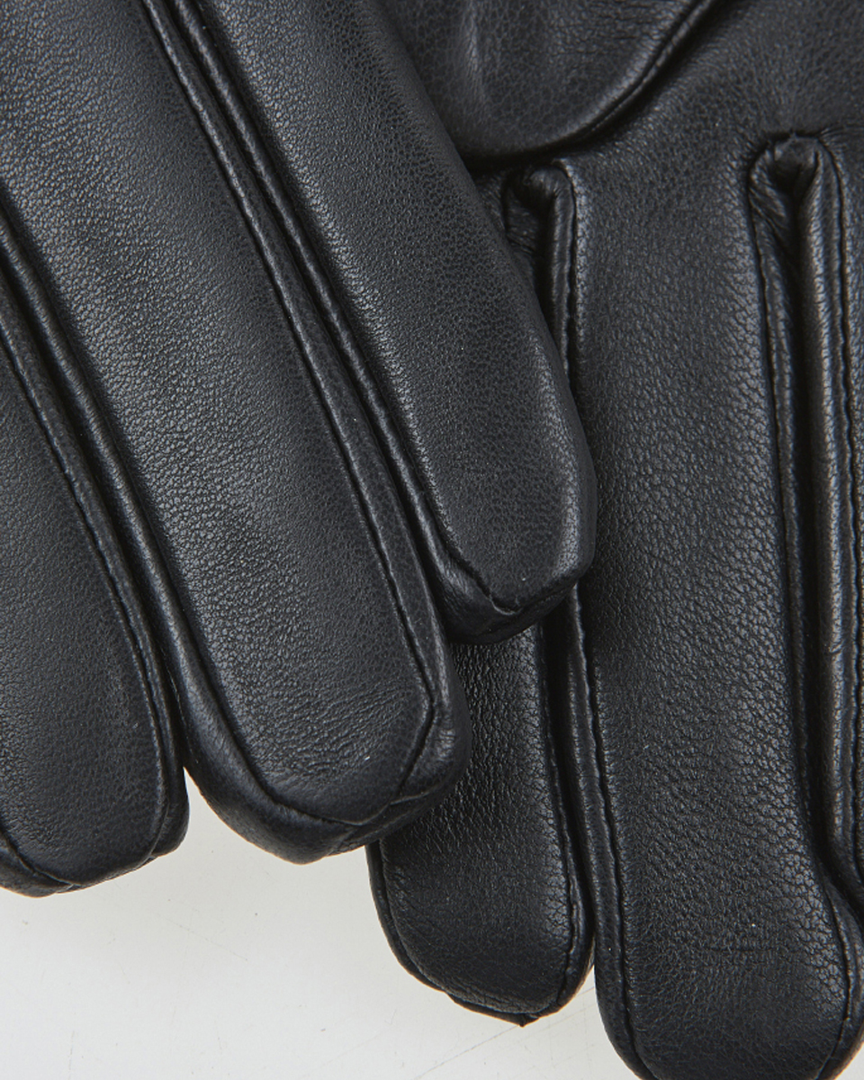 Γυναικεία Δερμάτινα Γάντια Verde 02-0000826 Μαύρο