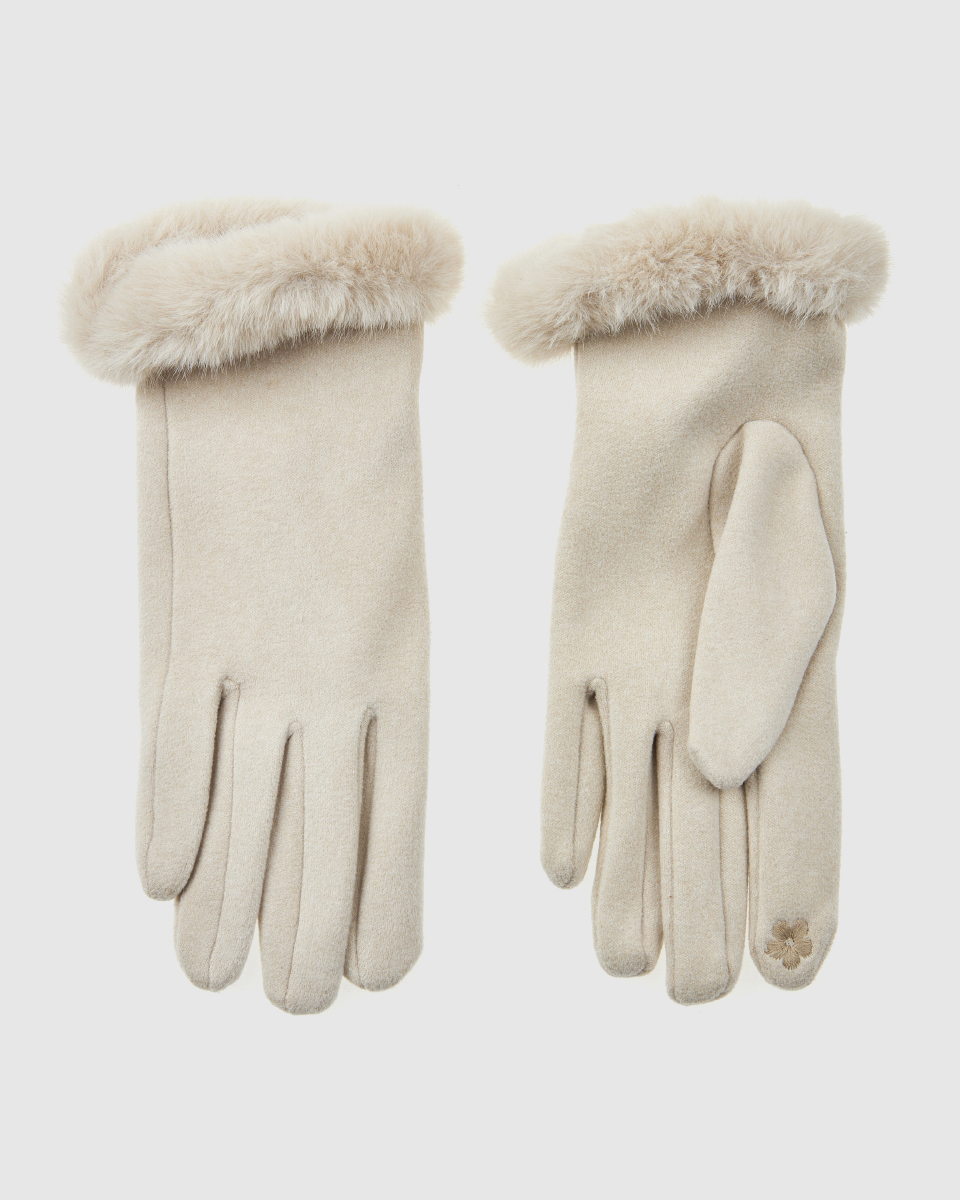 Γυναικεία Γάντια Verde 02-0000827 Εκρού Touchscreen