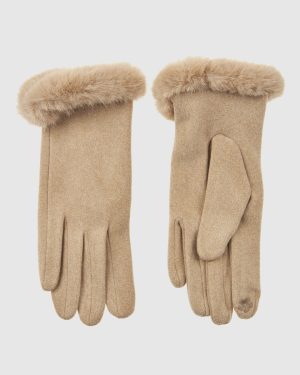 Γυναικεία Γάντια Verde 02-0000827 Μπεζ Touchscreen