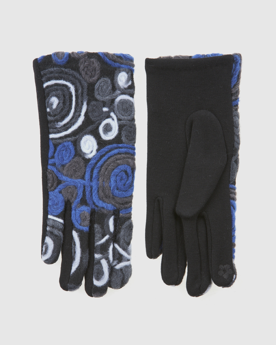 Γυναικεία Γάντια Verde 02-0000832 Πολύχρωμο με μπλε λεπτομέρειες