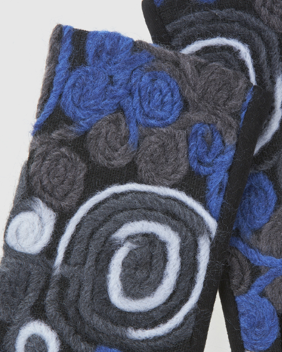 Γυναικεία Γάντια Verde 02-0000832 Πολύχρωμο με μπλε λεπτομέρειες