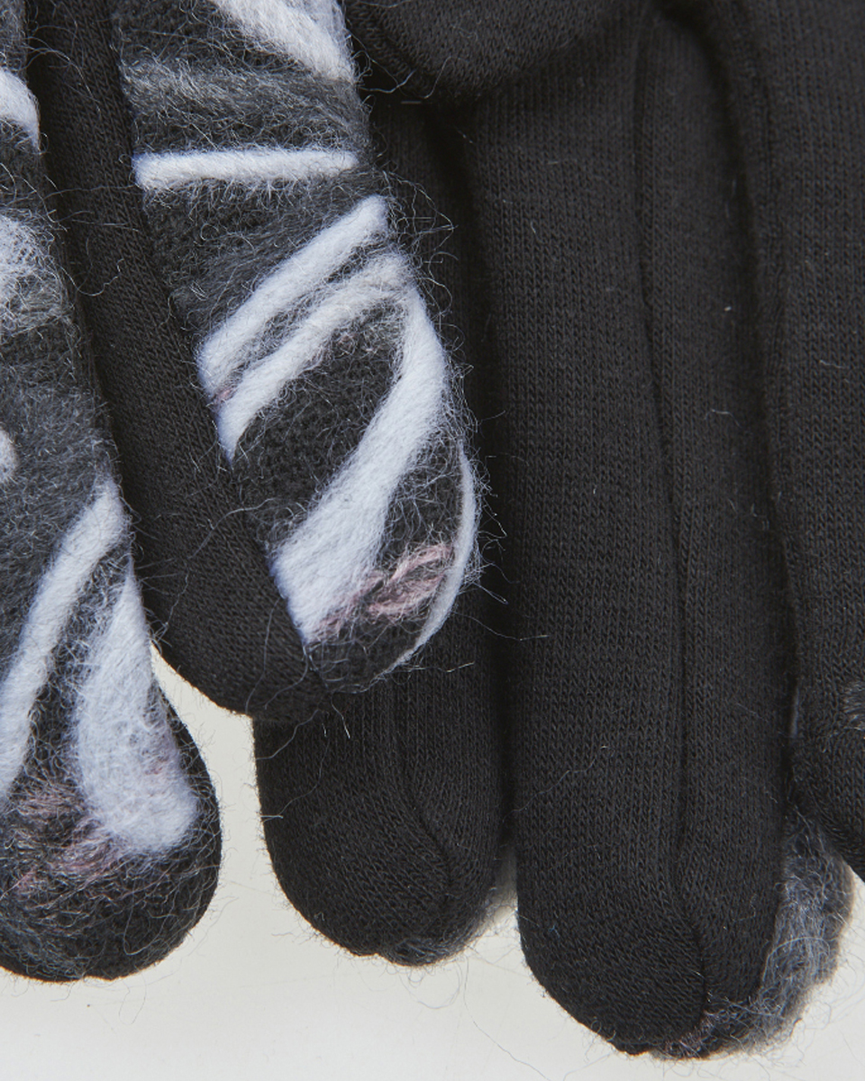 Γυναικεία Γάντια Verde 02-0000833 Πολύχρωμο με λευκές λεπτομέρειες