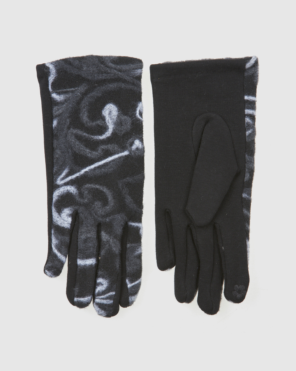 Γυναικεία Γάντια Verde 02-0000834 Πολύχρωμο με λευκές λεπτομέρειες