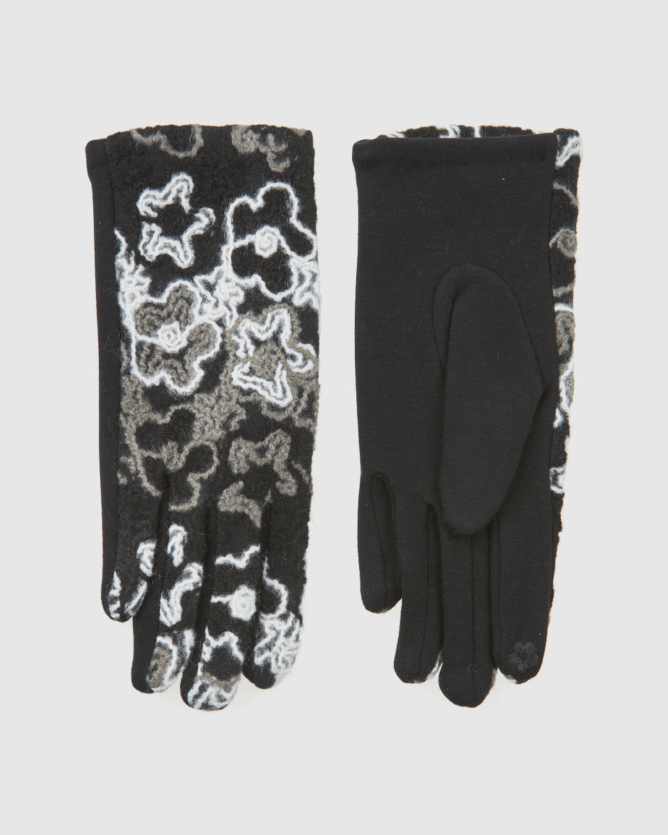 Γυναικεία Γάντια Verde 02-0000835 Πολύχρωμο με λευκές λεπτομέρειες