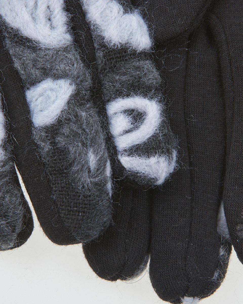 Γυναικεία Γάντια Verde 02-0000836 Πολύχρωμο με λευκές και γκρι λεπτομέρειες