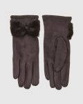 Γυναικεία Γάντια Verde 02-0000837 Καφέ με φιόγκο