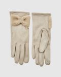 Γυναικεία Γάντια Verde 02-0000837 Εκρού με φιόγκο