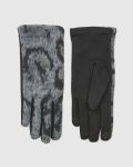 Γυναικεία γάντια Verde 02-0000838 Μαύρο με γκρι λεπτομέρειες