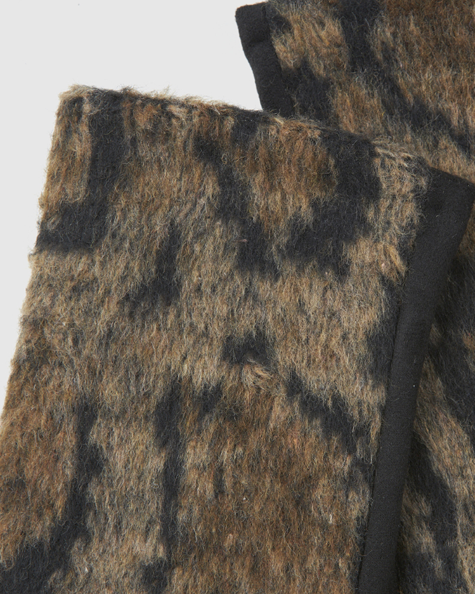 Γυναικεία γάντια Verde 02-0000838 Καφέ με μαύρες πινελιές