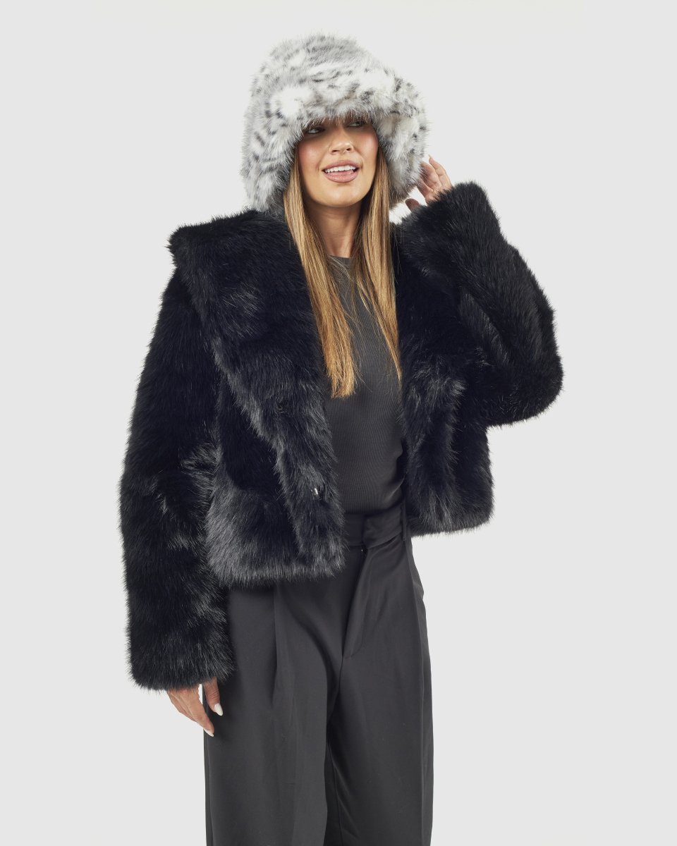 Gynaikeio Kapelo Gounino Verde 05-0000848 Animal Print Grey