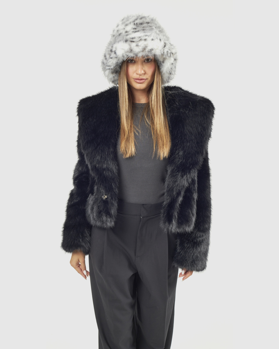 Gynaikeio Kapelo Gounino Verde 05-0000848 Animal Print Grey