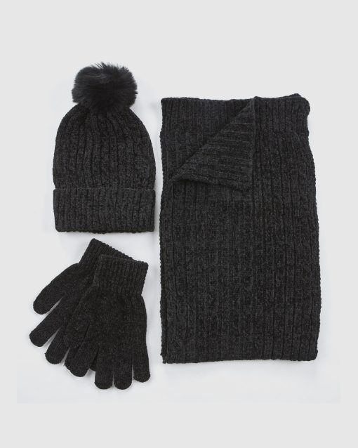 VERDE ΣΕΤ ΚΑΣΚΟΛ ΣΚΟΥΦΟΣ ΓΑΝΤΙΑ 06-0001287 ΜΑΥΡΟ