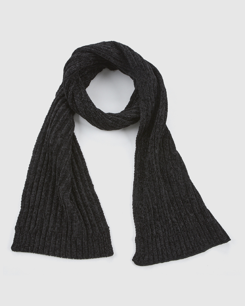 Γυναικείο σετ κασκόλ σκουφός γάντια Verde 06-0001287 μαύρο