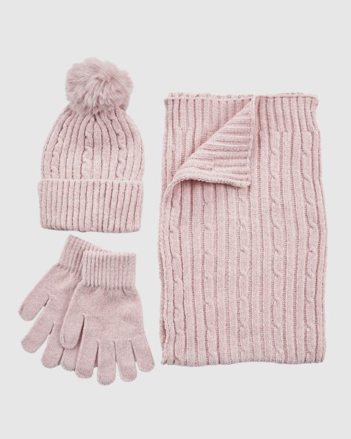 VERDE ΣΕΤ ΚΑΣΚΟΛ ΣΚΟΥΦΟΣ ΓΑΝΤΙΑ 06-0001287 ΡΟΖ