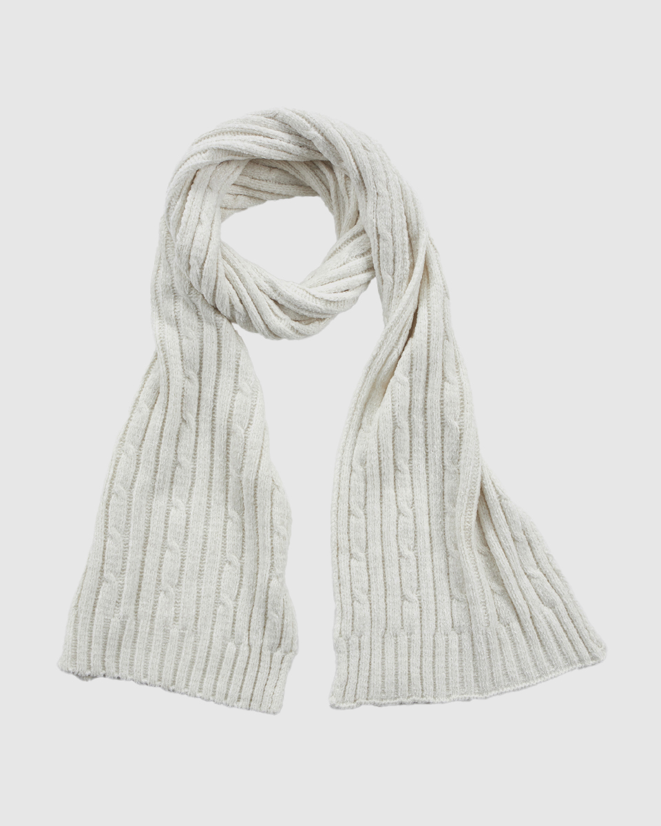 Γυναικείο σετ κασκόλ σκουφός γάντια Verde 06-0001287 λευκό