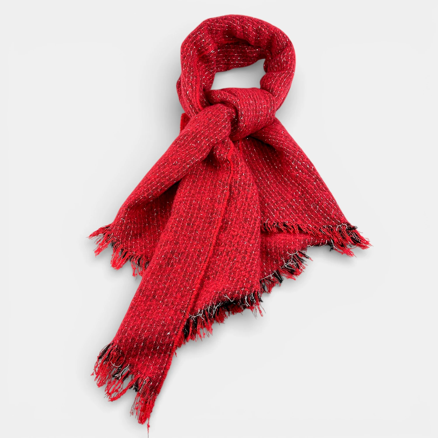 Verde γυναικείο κασκόλ κόκκινο από απαλό πολυεστέρα υψηλής ποιότητας