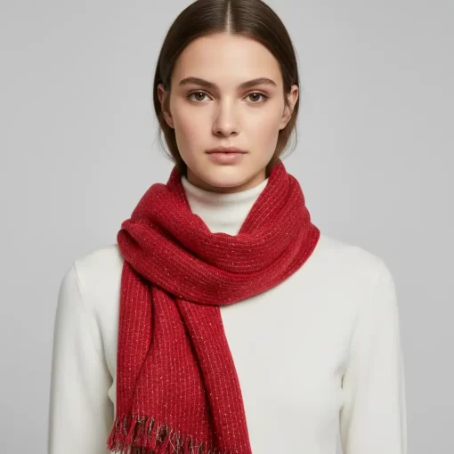 Verde Γυναικείο κασκόλ 06-0000658 Κόκκινο