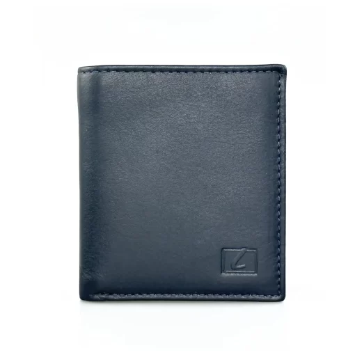 Δερμάτινο αντρικό πορτοφόλι μικρού μεγέθους Lavor 1-3602 Μπλε