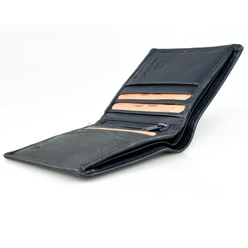 Δερμάτινο αντρικό πορτοφόλι μικρού μεγέθους Lavor 1-3602 Μπλε