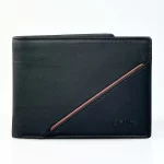 Αντρικό δερμάτινο πορτοφόλι Lavor 1-5909 μαύρο