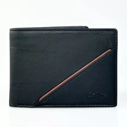 Lavor Δερμάτινο Αντρικό Πορτοφόλι 1-5909-Μαύρο