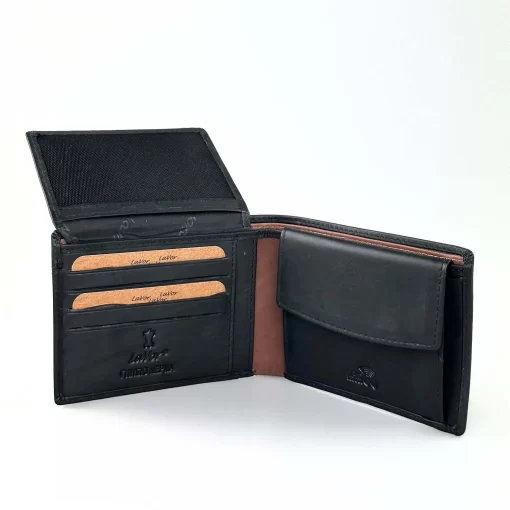 Lavor Δερμάτινο Αντρικό Πορτοφόλι 1-5909-Μαύρο