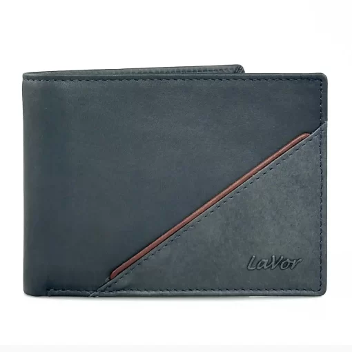 Lavor Δερμάτινο Αντρικό Πορτοφόλι 1-5909-Μπλε