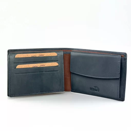 Lavor Δερμάτινο Αντρικό Πορτοφόλι 1-5909-Μπλε