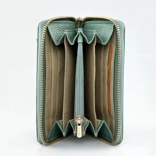 Δερμάτινο Γυναικείο Πορτοφόλι Lavor 1-5985 Μέντα