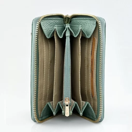 Δερμάτινο Γυναικείο Πορτοφόλι Lavor 1-5985 Μέντα