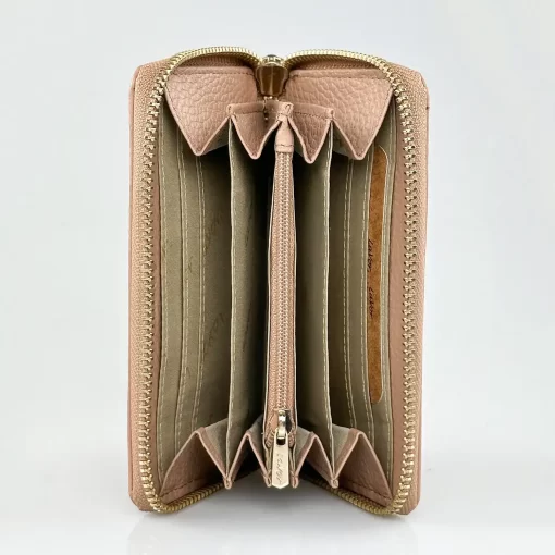 Δερμάτινο Γυναικείο Πορτοφόλι Lavor 1-5985 Ροζ Ανοιχτό