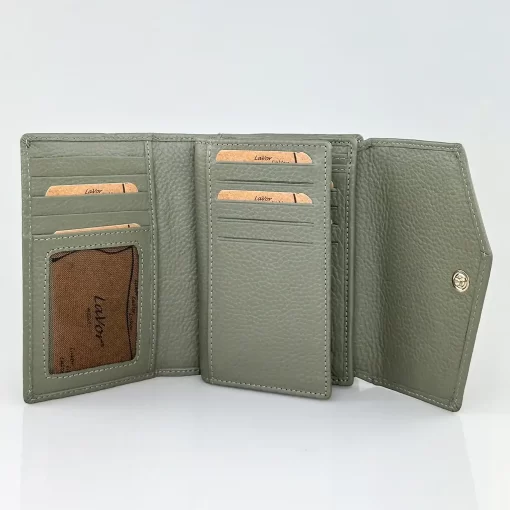 Δερμάτινο Γυναικείο Πορτοφόλι Lavor 1-6000 Χακί