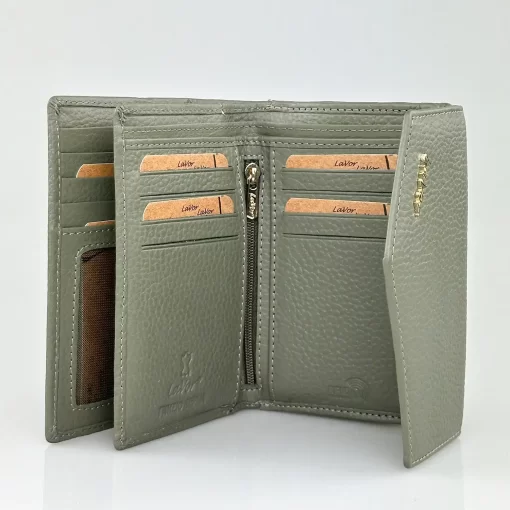 Δερμάτινο Γυναικείο Πορτοφόλι Lavor 1-6000 Χακί