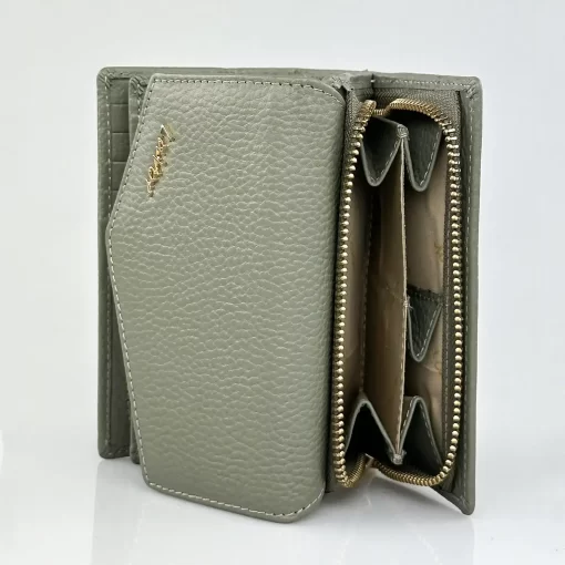 Δερμάτινο Γυναικείο Πορτοφόλι Lavor 1-6000 Χακί