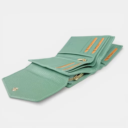Lavor Δερμάτινο Γυναικείο πορτοφόλι Μεσαίου Μεγέθους 1-6000 Μέντα